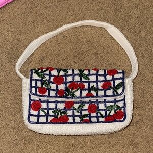 Cherry Patterned beaded Women's Bag